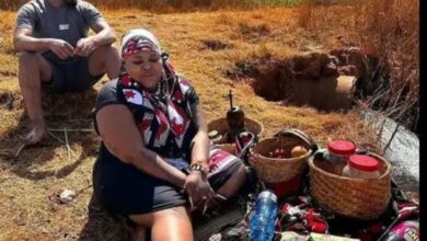 Gogo Maweni takes her husband to the river for rituals