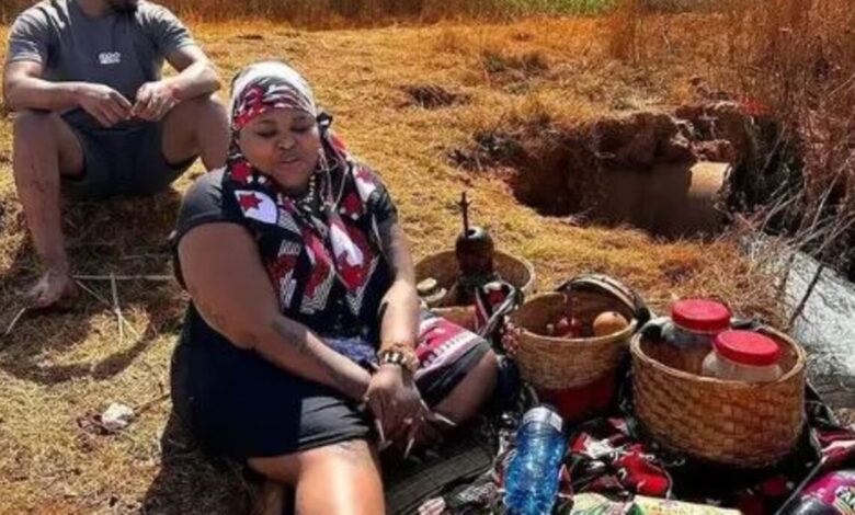 Gogo Maweni takes her husband to the river for rituals