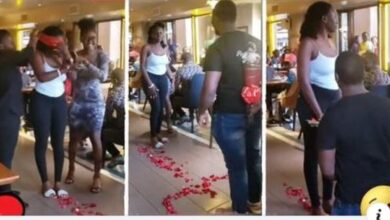 Lady Rejects Young Man's Proposal in the Presence of His Mum (Video)