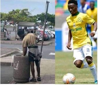 Former Soccer Star Eating From Bins