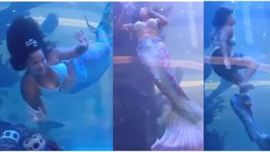 South African Shopping Mall Mermaid Shares Near- Death Experience - Video