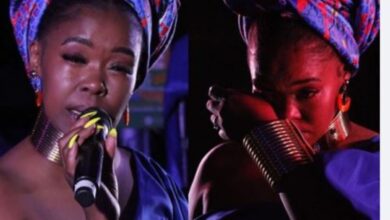 Touching scenes: Zahara breaks down in tears during her performance