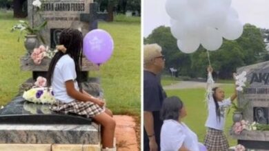 Heartbreaking! Nadia Nakai shares pic of Kairo Forbes sitting on AKA’s grave