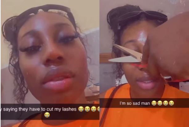 Lady angry after immigration officer trims her eyelashes during passport renewal (Watch)