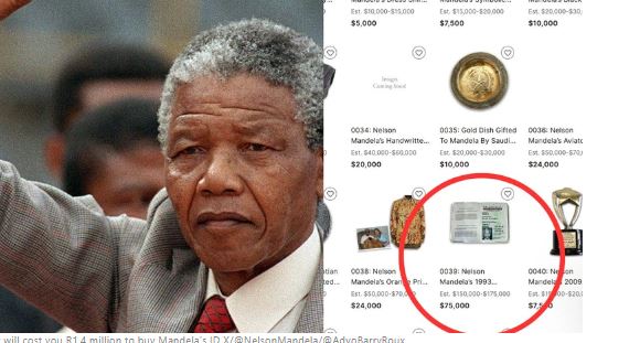 It will cost you R1.4 million to buy Mandela’s ID