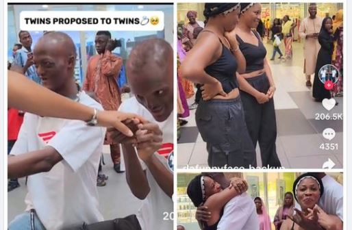 Twin Brothers Propose to Twin Sisters