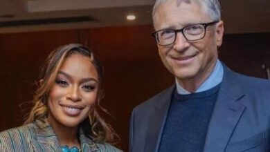Nomzamo Mbatha rubs shoulders with Bill Gates in Addis Ababa, Ethiopia.