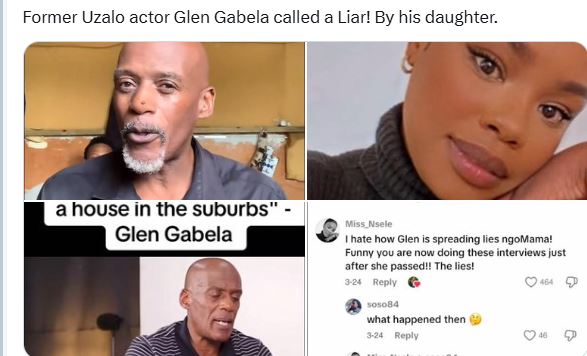 ‘Uzalo’ Actor Glen Gabela’s Alleged Daughter Has Called Him Out: “He’s Never Had Money”