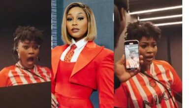 Lamiez Holworthy leaves Mzansi laughing with reaction to fan’s wild dance moves