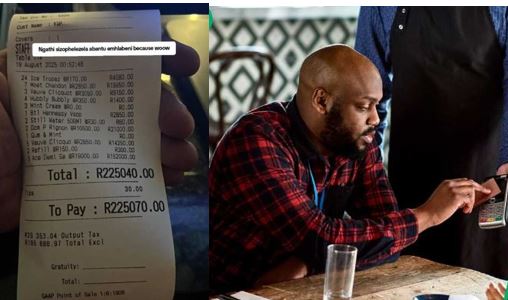 TikTok user reveals diner who spent R225 040 left only a R30 tip for their waiter