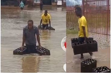 Limpopo Men Carry 48 Beers Each Through Flooded Street in TikTok Video
