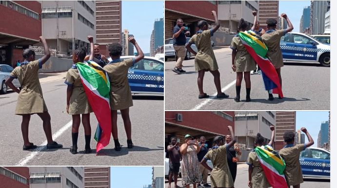 South African Learners Allegedly Denied Access to Classrooms Gather at Point Police Station