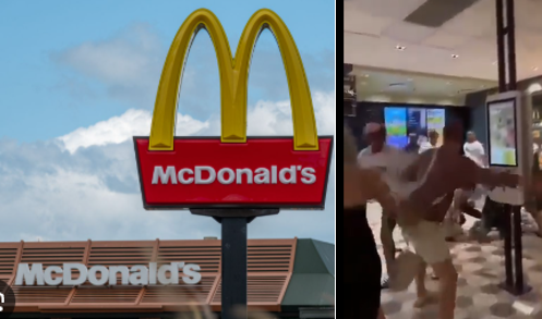 Students Turn McDonald's Into a Boxing Ring - Video