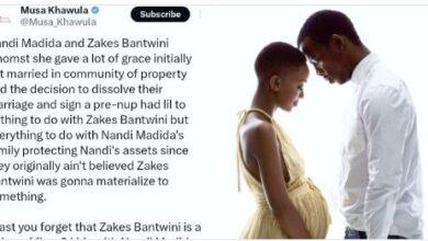 Nandi is acting as though Zakes Bantwini does not have three children born outside their relationship who are reportedly facing financial difficulties