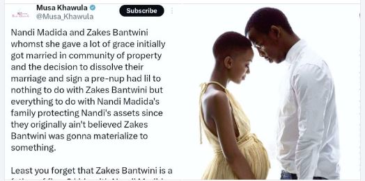 Nandi is acting as though Zakes Bantwini does not have three children born outside their relationship who are reportedly facing financial difficulties