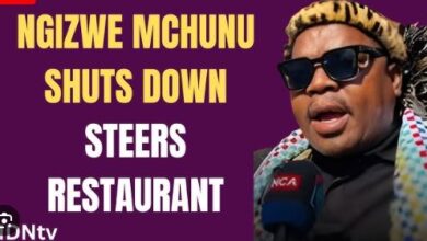 Ngizwe Mchunu Shuts Down Steers Restaurant - Video
